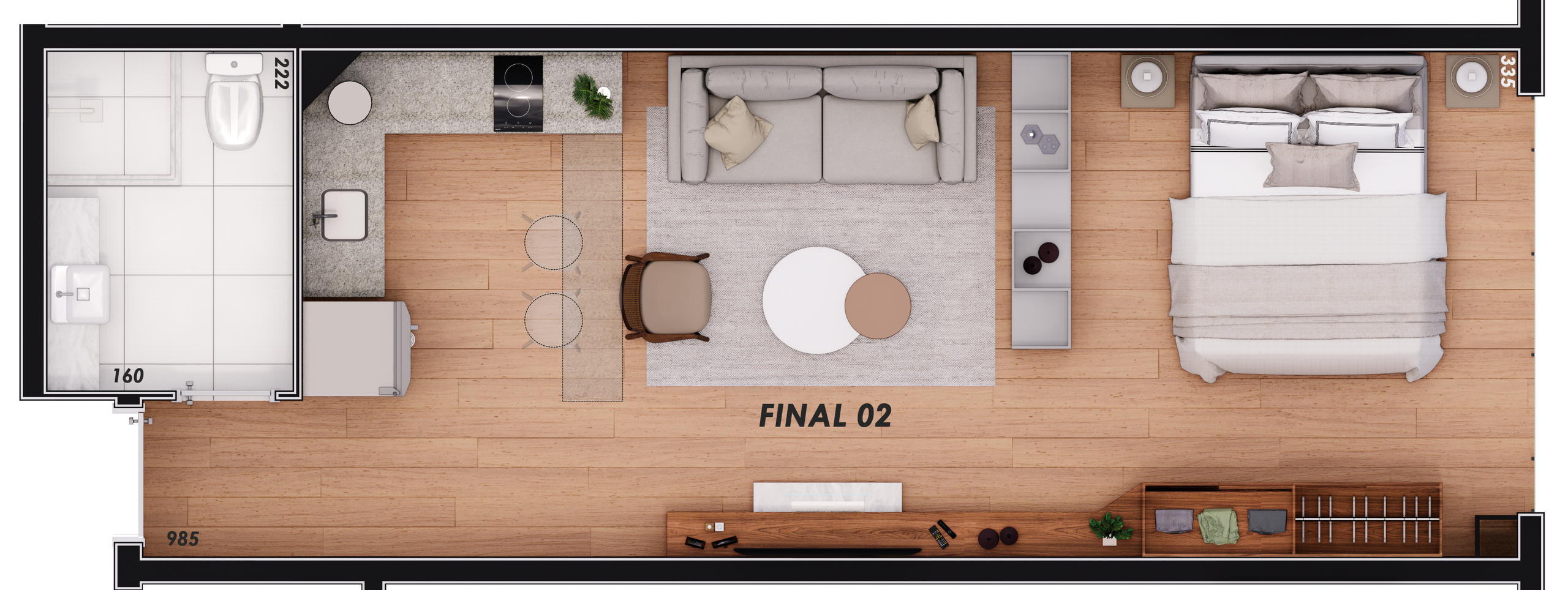Studio à venda em canela, centro , com 1 quarto, 36.57m²