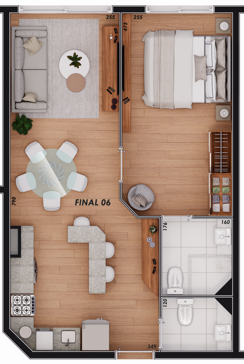 Studio à venda em canela, centro , com 1 quarto, 36.57m²