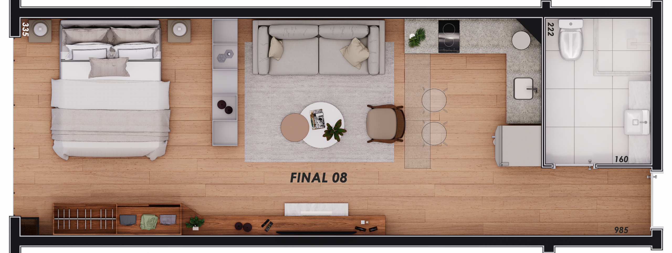 Studio à venda em canela, centro , com 1 quarto, 36.57m²