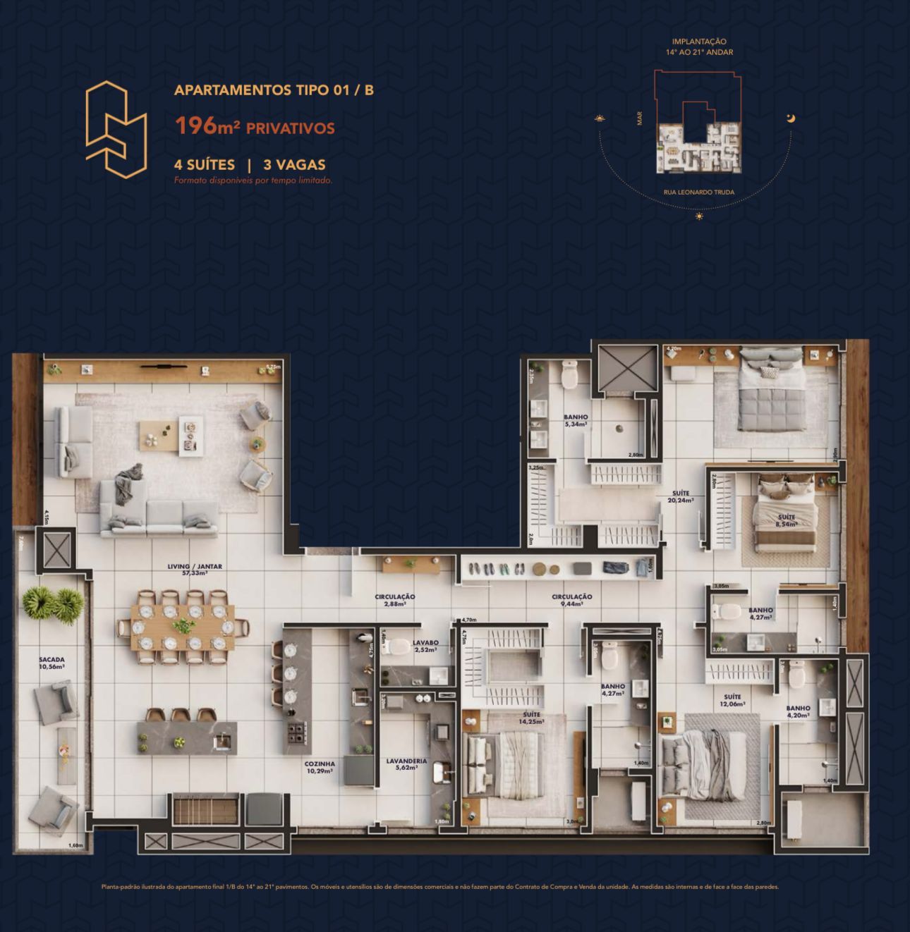 Apartamento de 4 quartos, 196m² no bairro Getúlio Vargas, em Torres | Eu Corretor