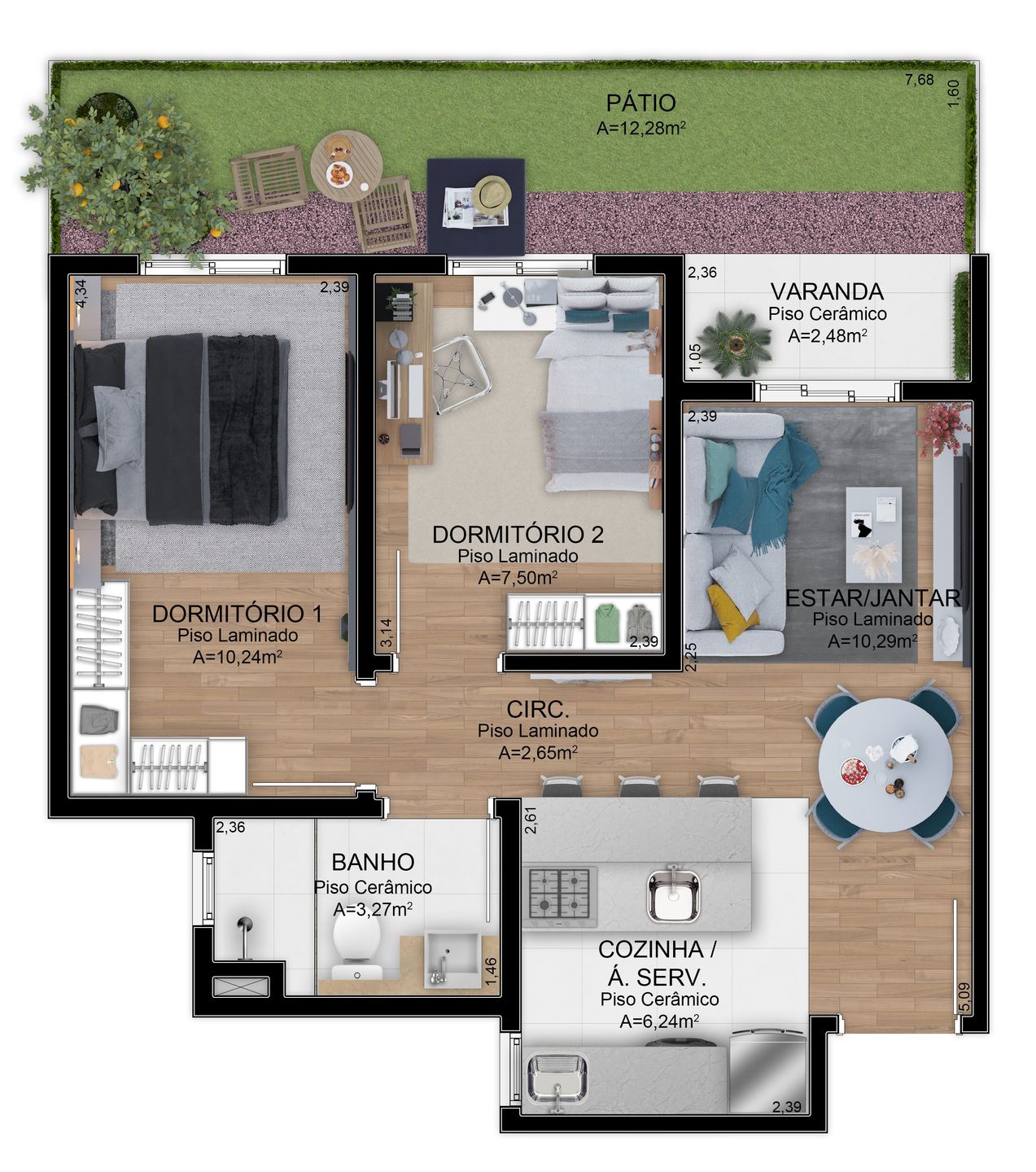 Apartamento, 2 quartos, 49 m² - Foto 9