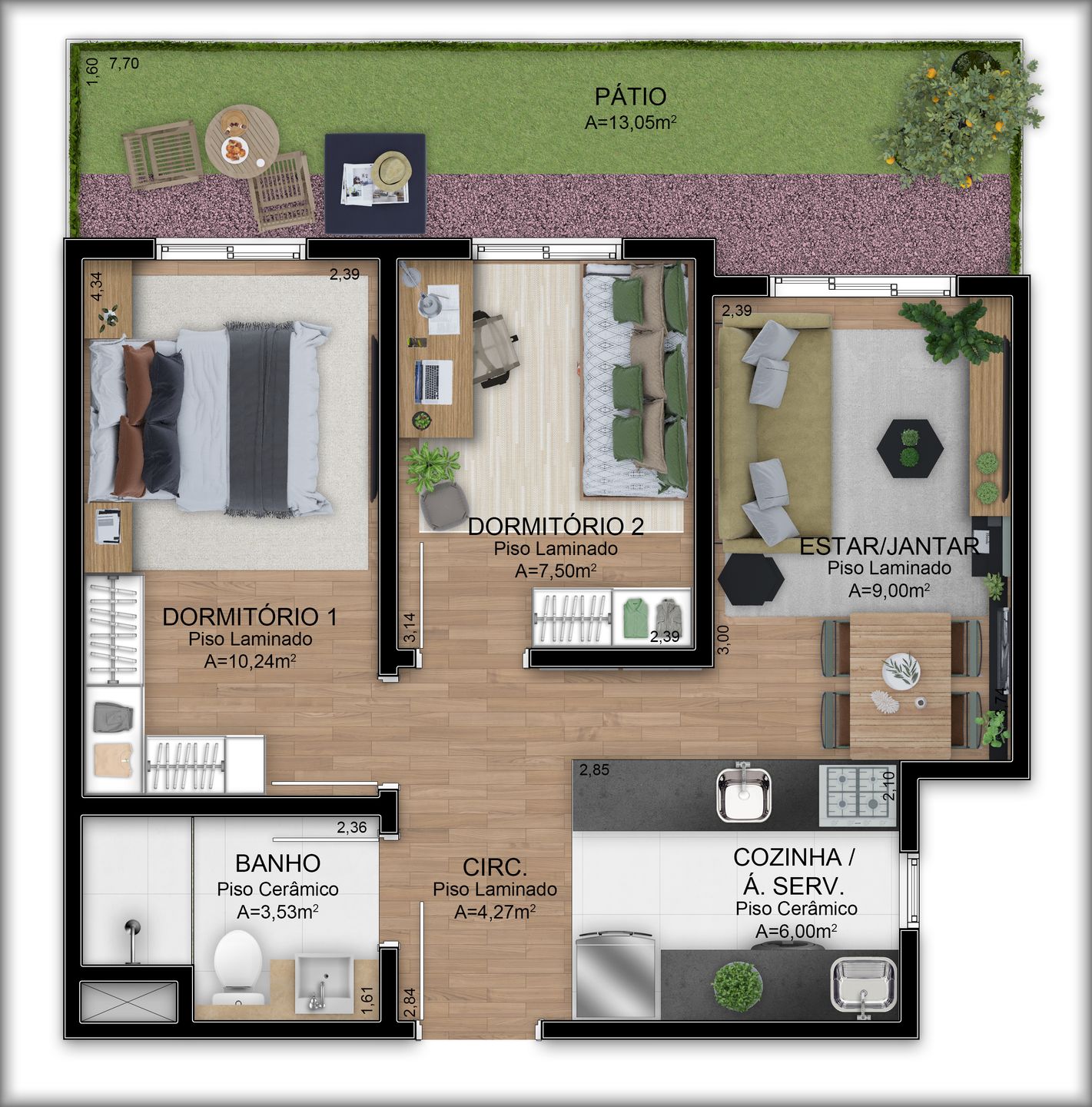 Apartamento, 2 quartos, 49 m² - Foto 10