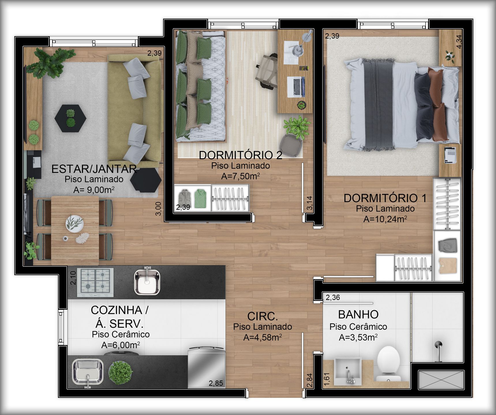 Apartamento, 2 quartos, 49 m² - Foto 11