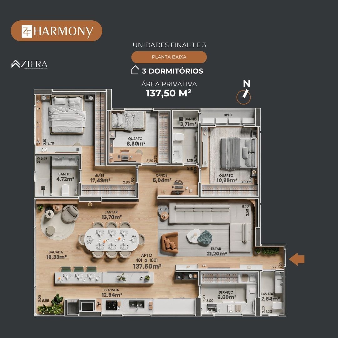 Apartamento, 3 quartos, 137 m² - Foto 44