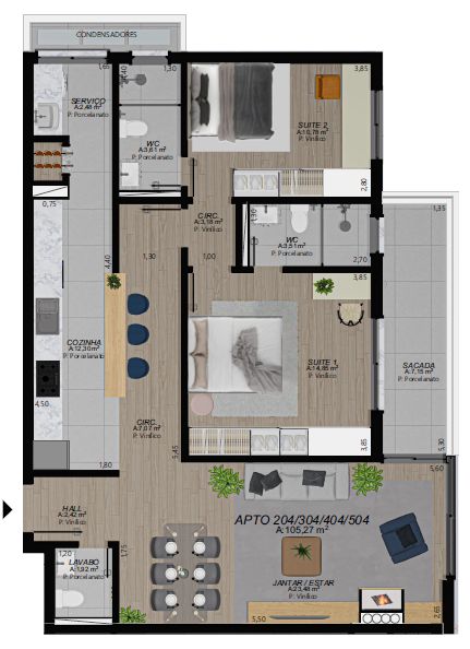 Apartamento, 2 quartos, 104 m² - Foto 17