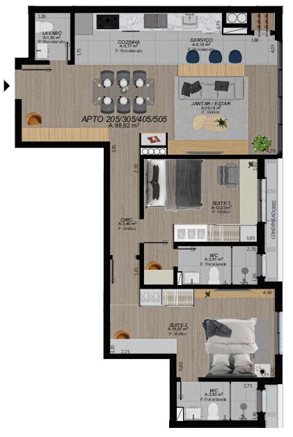Apartamento, 2 quartos, 104 m² - Foto 18