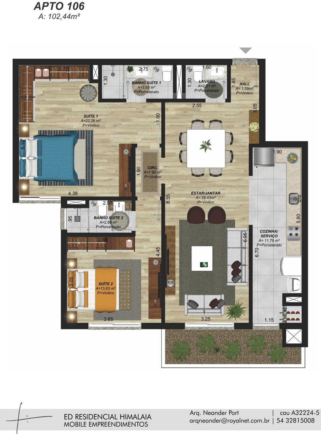 Apartamento, 2 quartos, 102 m² - Foto 9