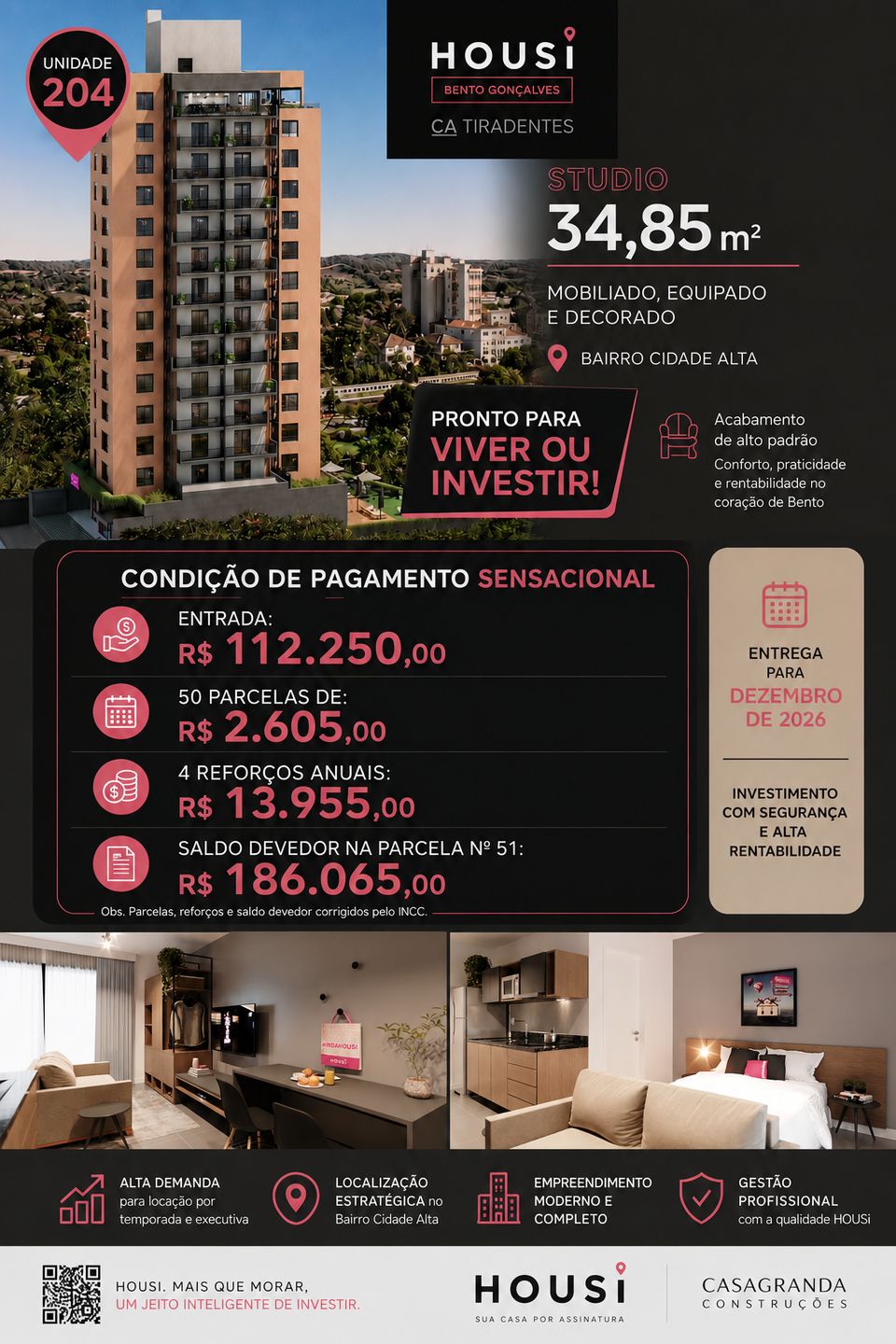 Apartamento, 1 quarto, 34 m² - Foto 12