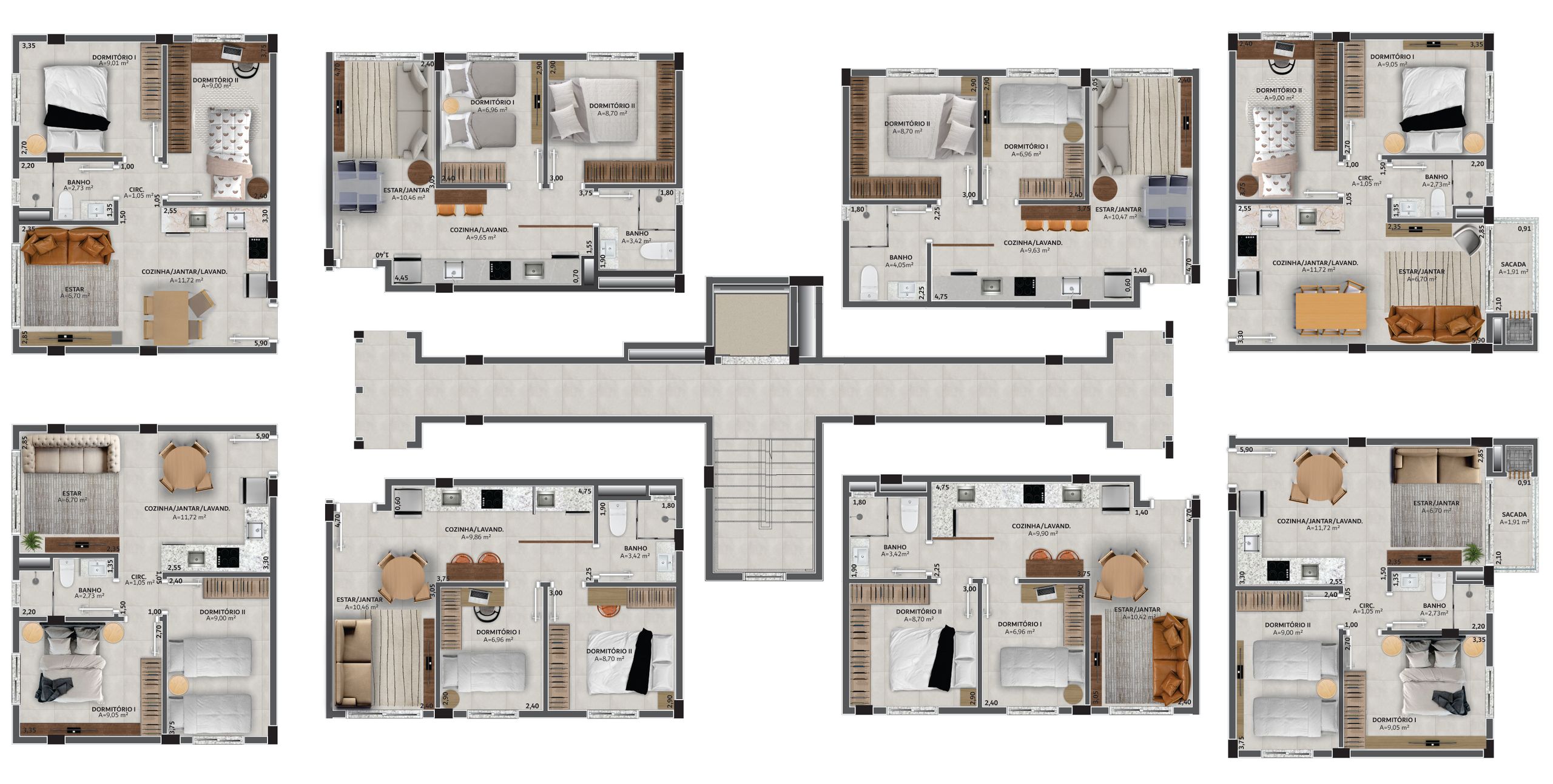 Apartamento, 2 quartos, 46 m² - Foto 2