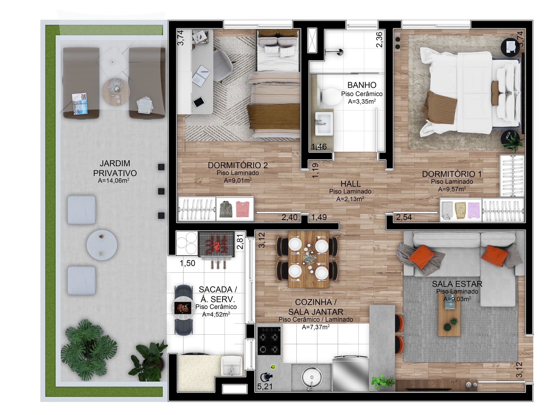 Apartamento, 1 quarto, 44 m² - Foto 5