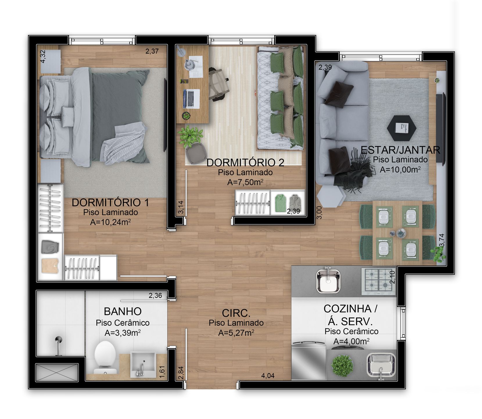 Apartamento, 2 quartos, 47 m² - Foto 19