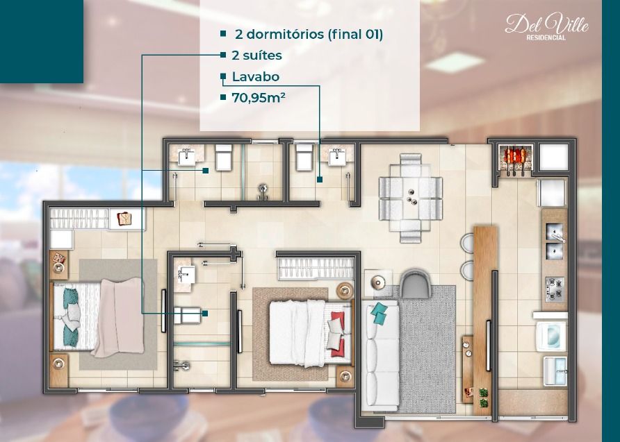 Apartamento de 2 quartos, 70m² no bairro Centro, em Torres | Eu Corretor