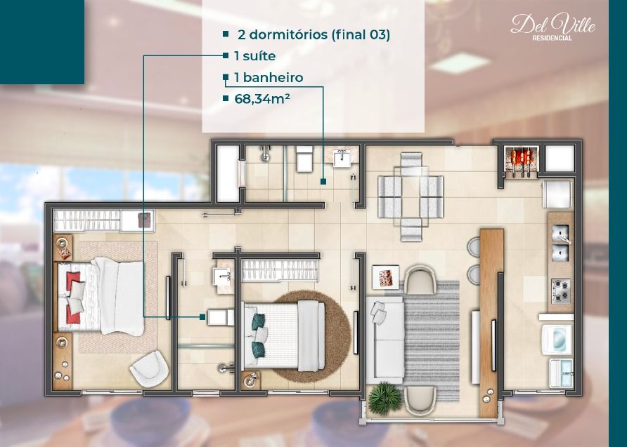Apartamento de 2 quartos, 68m² no bairro Centro, em Torres | Eu Corretor