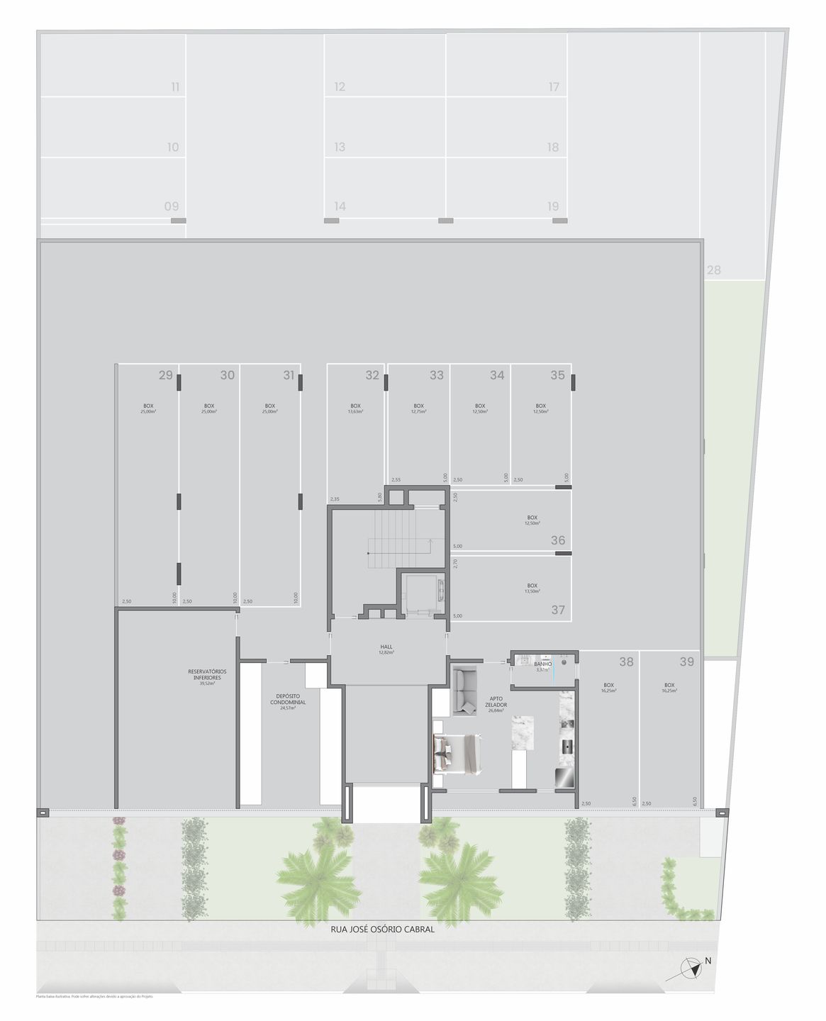 Garagens - 2º pavimento 