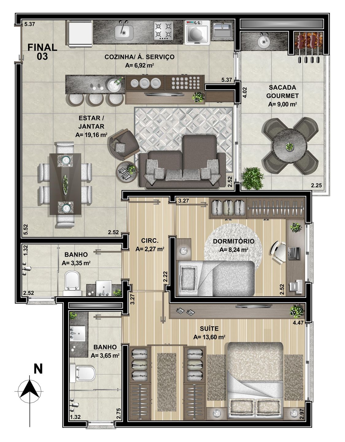 Apartamento, 2 quartos, 76 m² - Foto 4