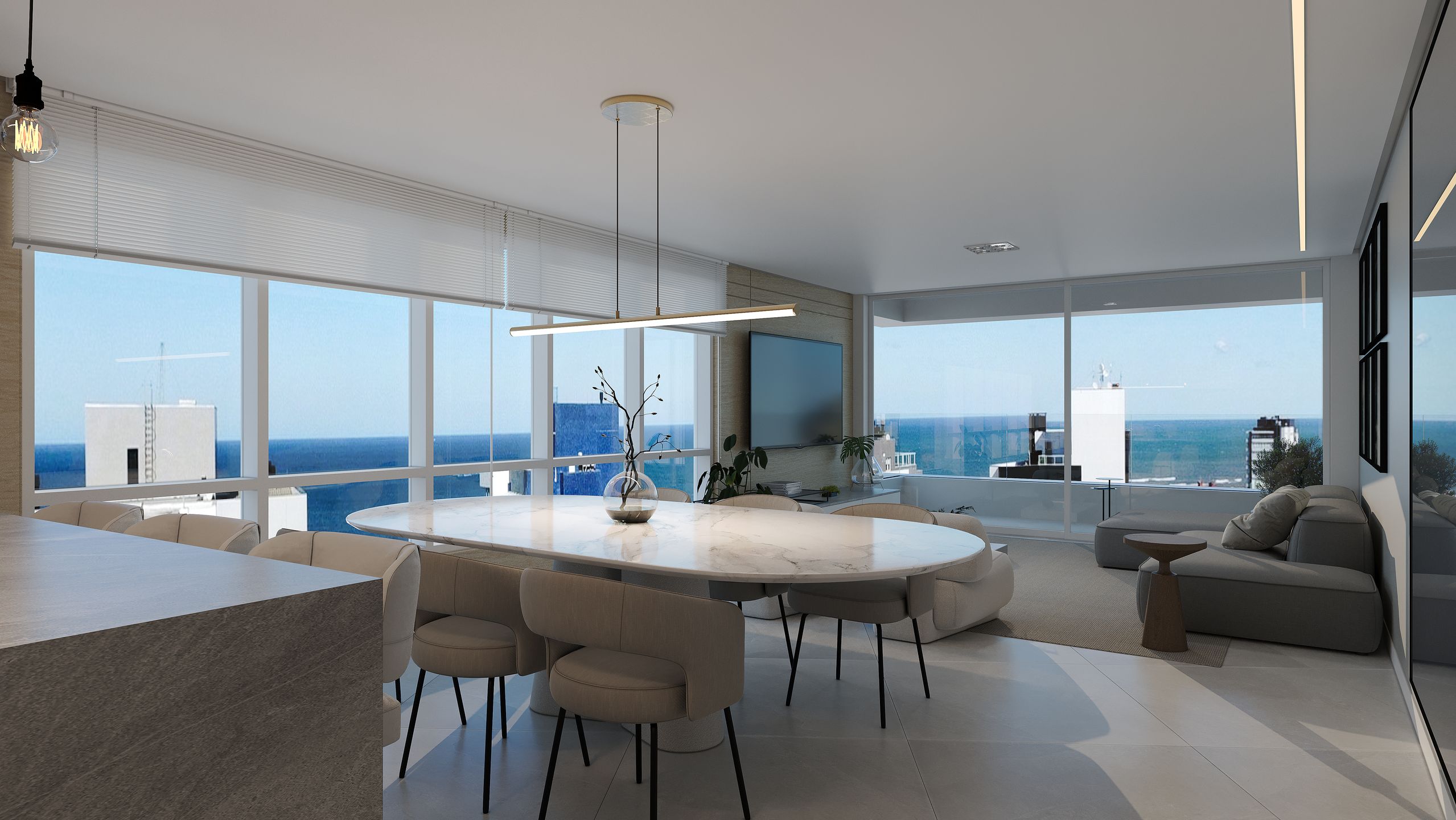 Living 02 - Apartamento à venda em Torres, Centro, com 3 quartos, 117,72m²