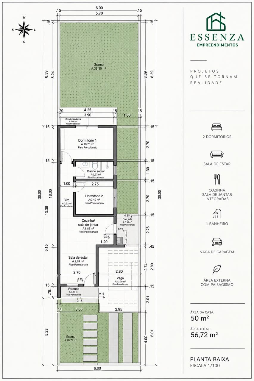 Casa, 2 quartos, 50 m² - Foto 10