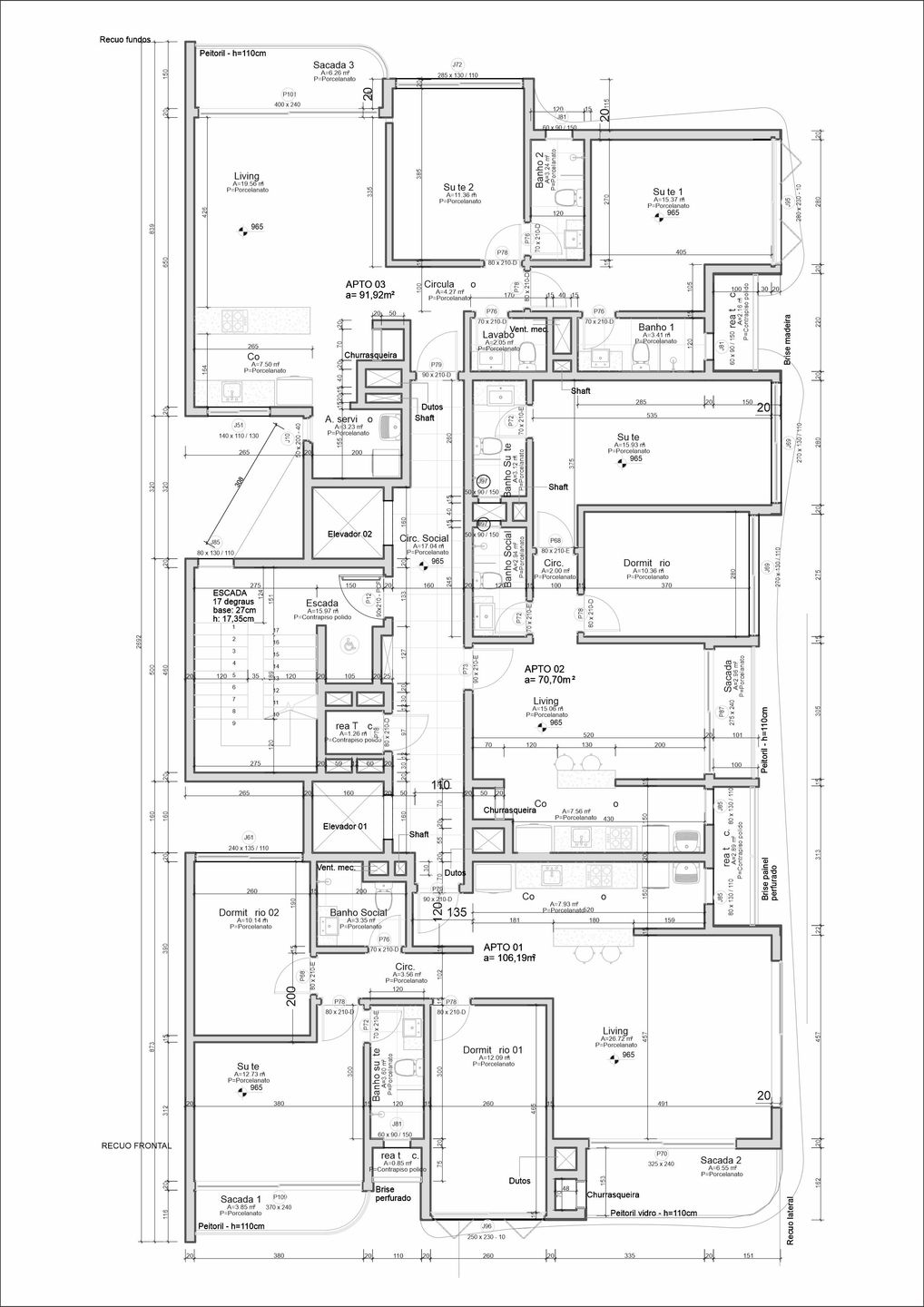 plantas arquitetônicas