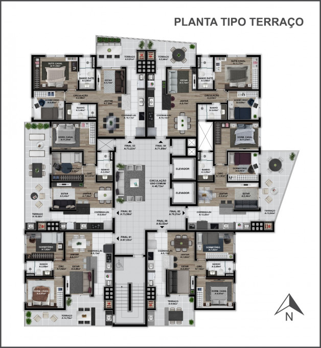 Apartamento, 2 quartos, 73 m² - Foto 86