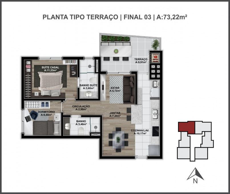 Apartamento, 2 quartos, 73 m² - Foto 91