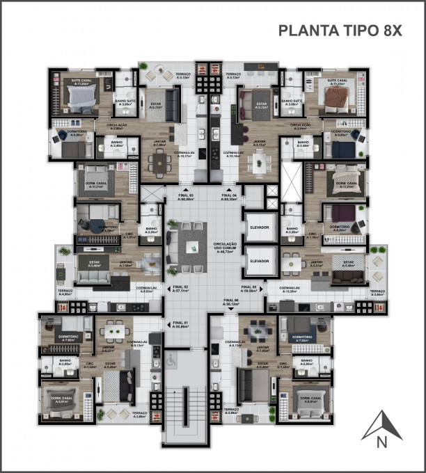 Apartamento, 2 quartos, 73 m² - Foto 85