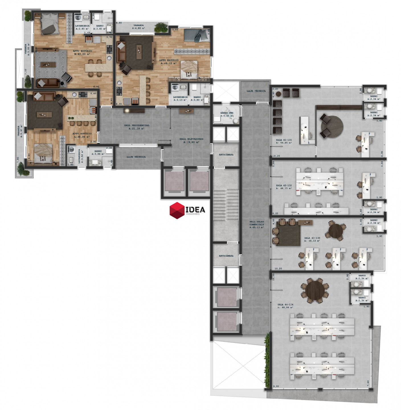 Sala-Conjunto, 53 m² - Foto 28