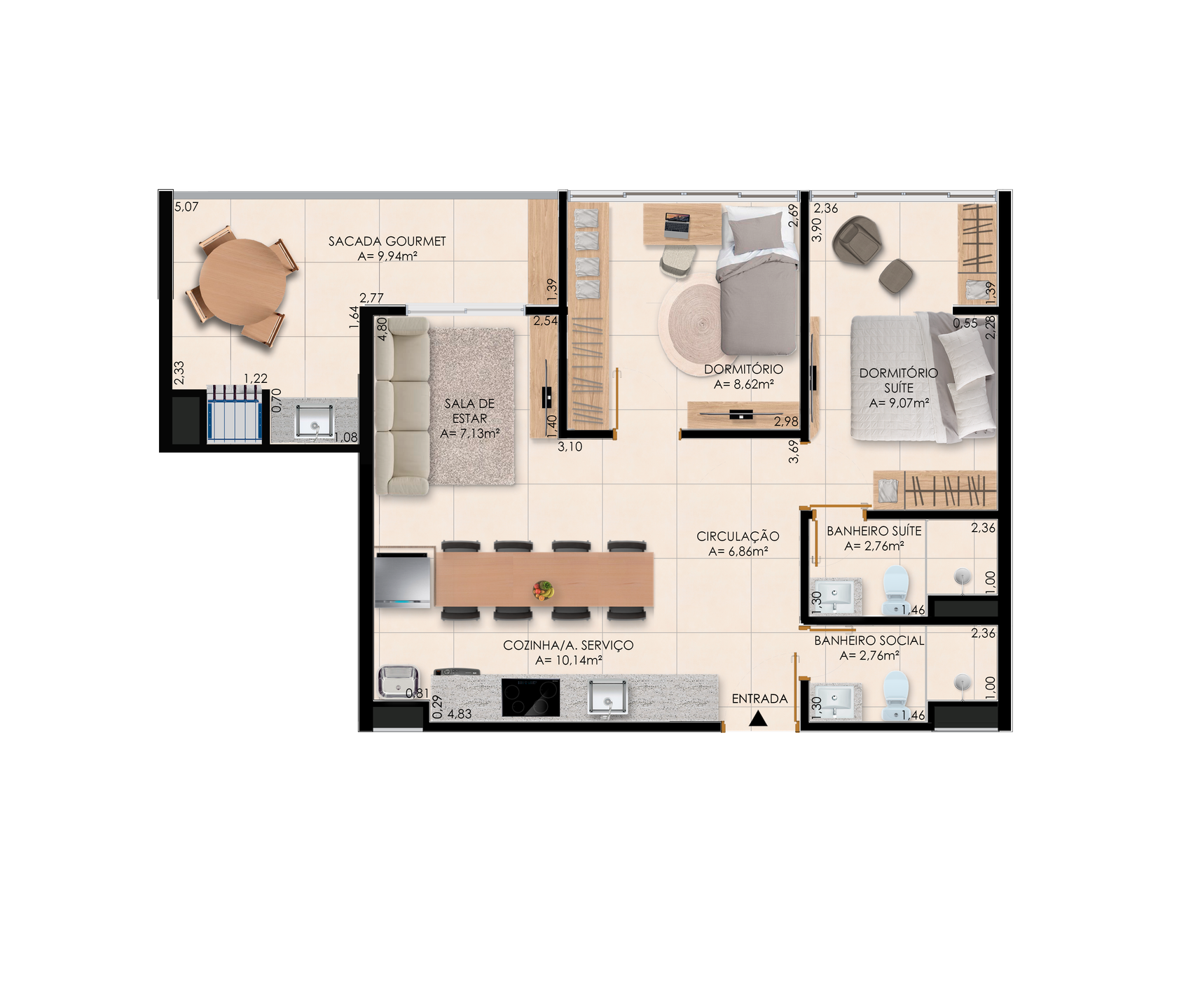 Apartamento à venda com 2 quartos, 81m² - Foto 30