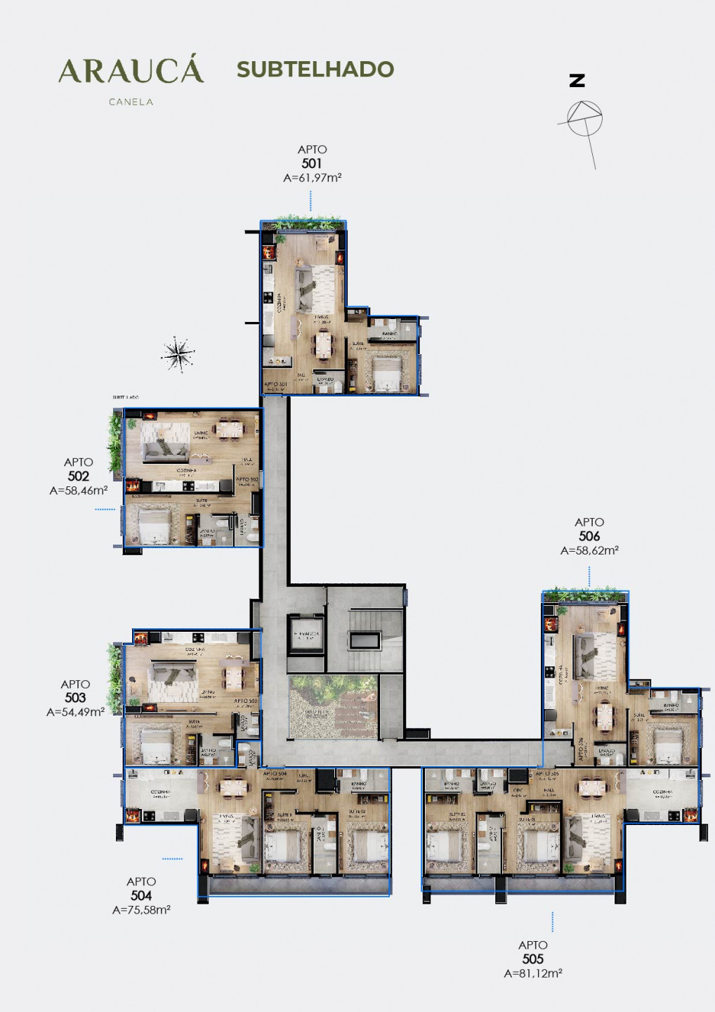 Apartamento à venda em canela, centro , com 2 quartos, 77.79