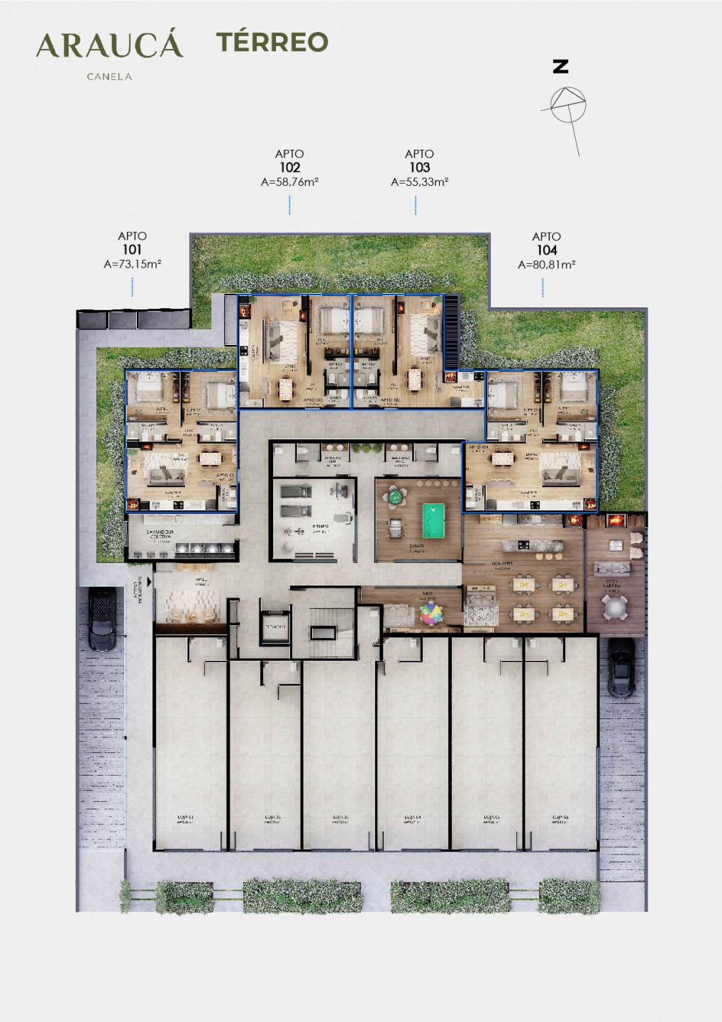 Apartamento à venda em canela, centro , com 2 quartos, 77.79