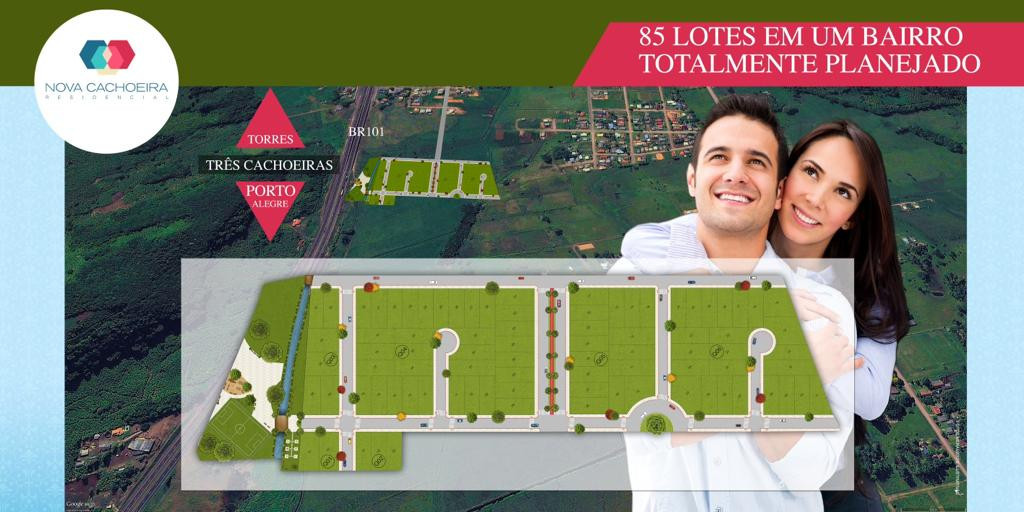 Lote/Terreno de no bairro Loteamento Nova Cachoeira, em Três Cachoeiras | Eu Corretor