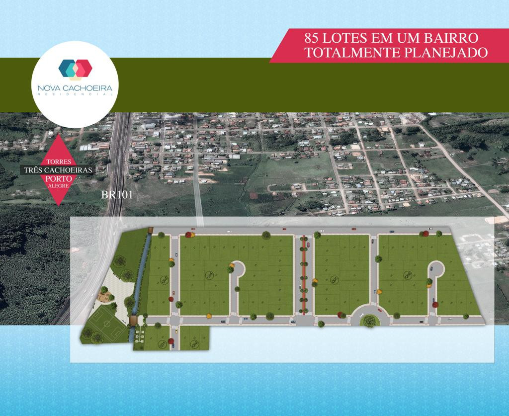 Lote/Terreno de no bairro Loteamento Nova Cachoeira, em Três Cachoeiras | Eu Corretor