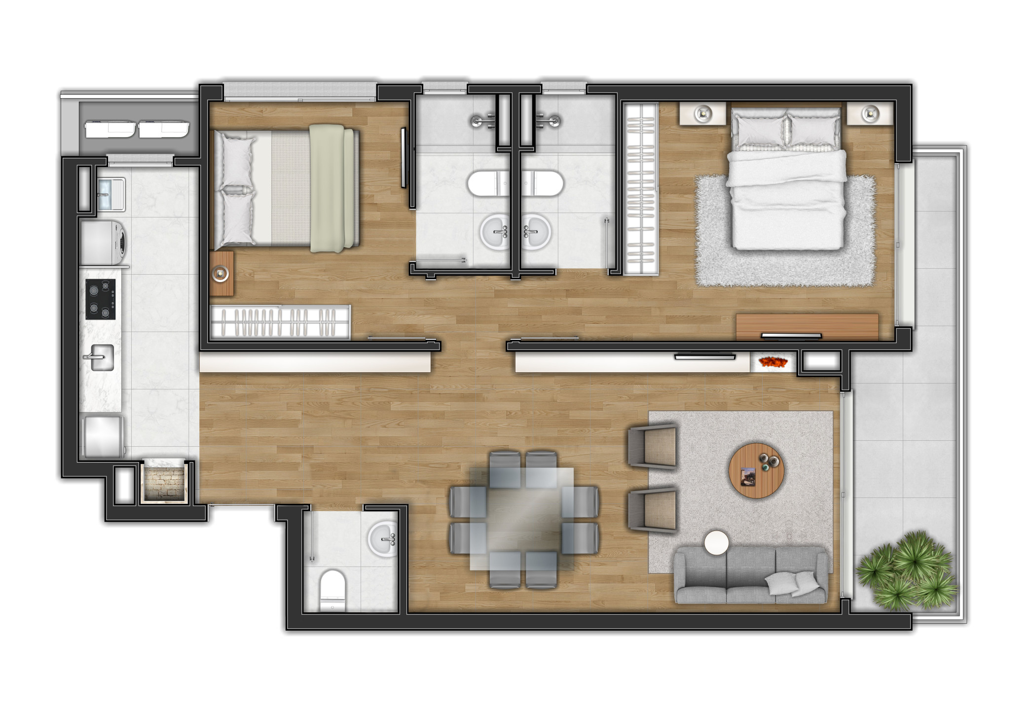 Apartamento à venda em canela, centro , com 1 quarto, 112.24