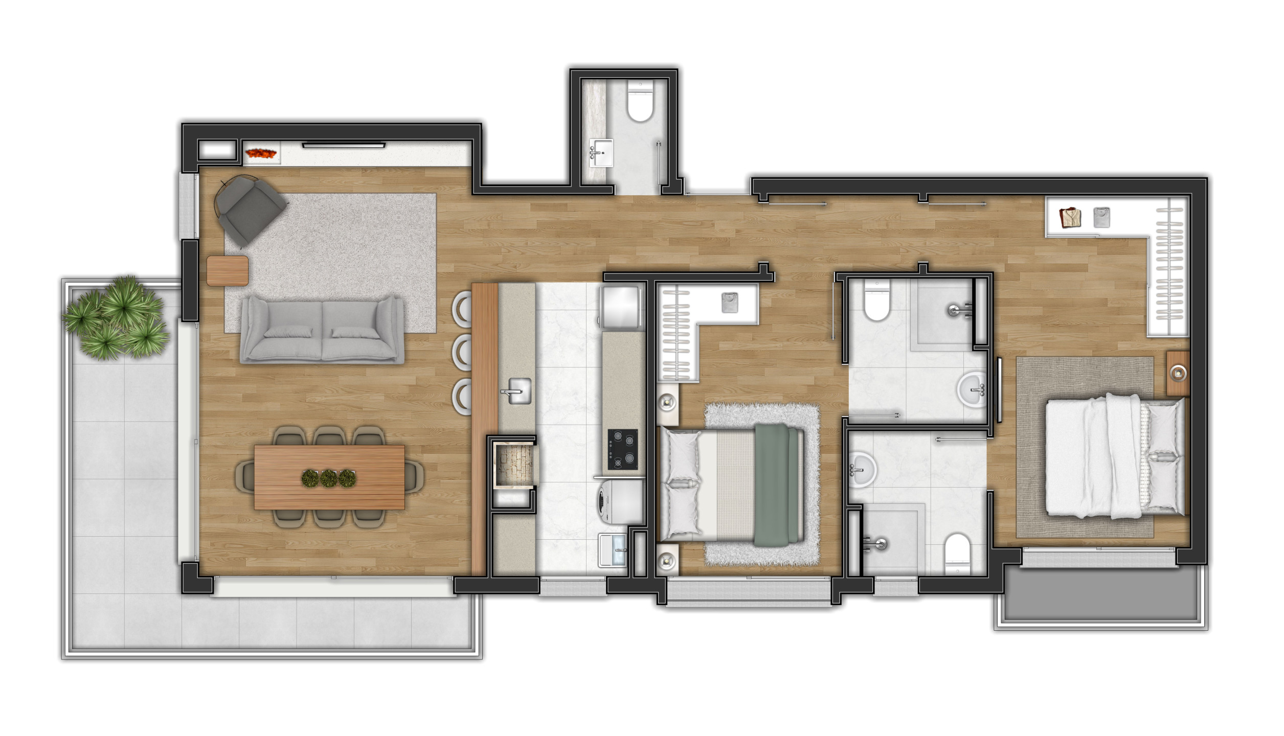 Apartamento à venda em canela, centro , com 1 quarto, 112.24