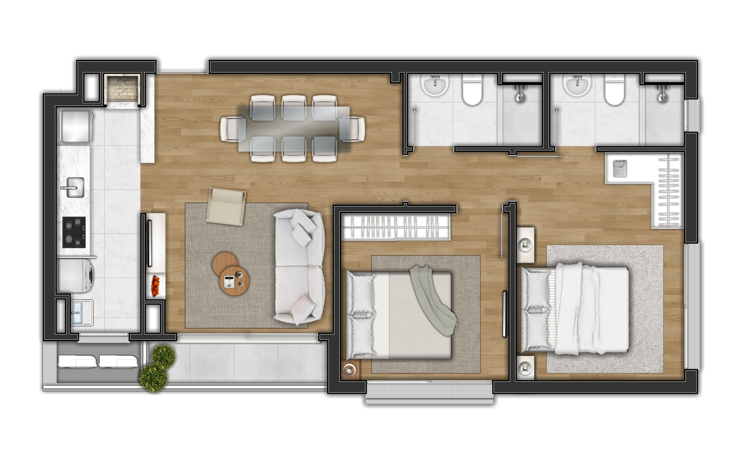 Apartamento à venda em canela, centro , com 1 quarto, 112.24