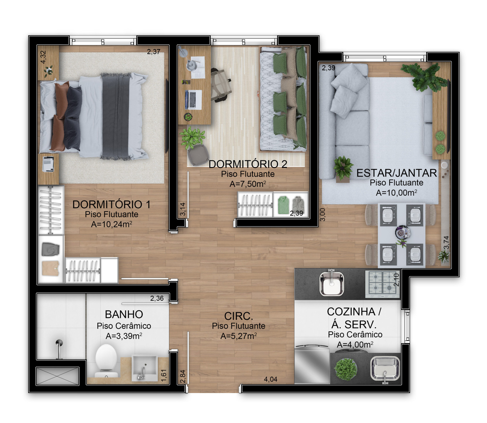 Apartamento, 2 quartos, 47 m² - Foto 21