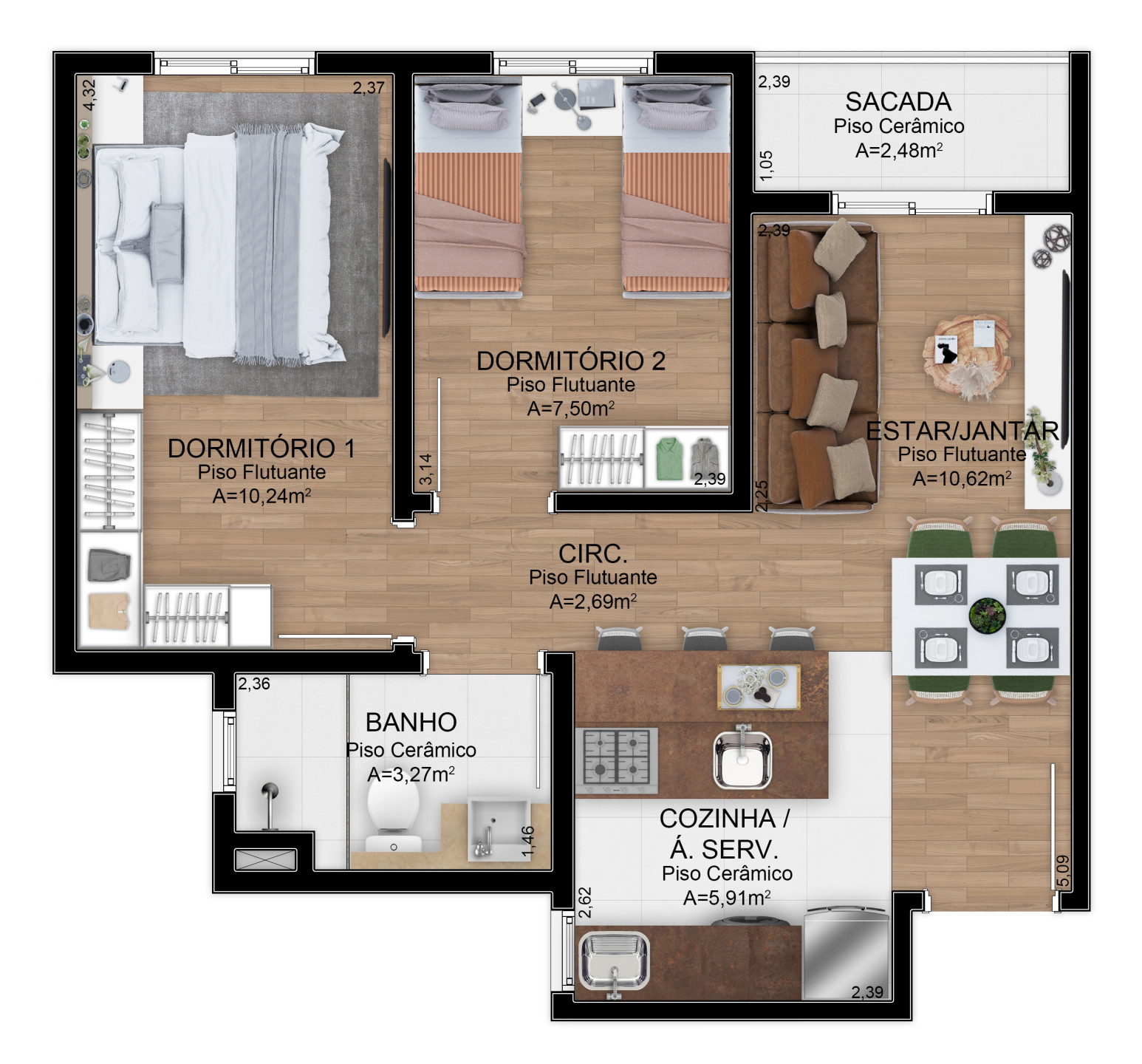 Apartamento, 2 quartos, 47 m² - Foto 20