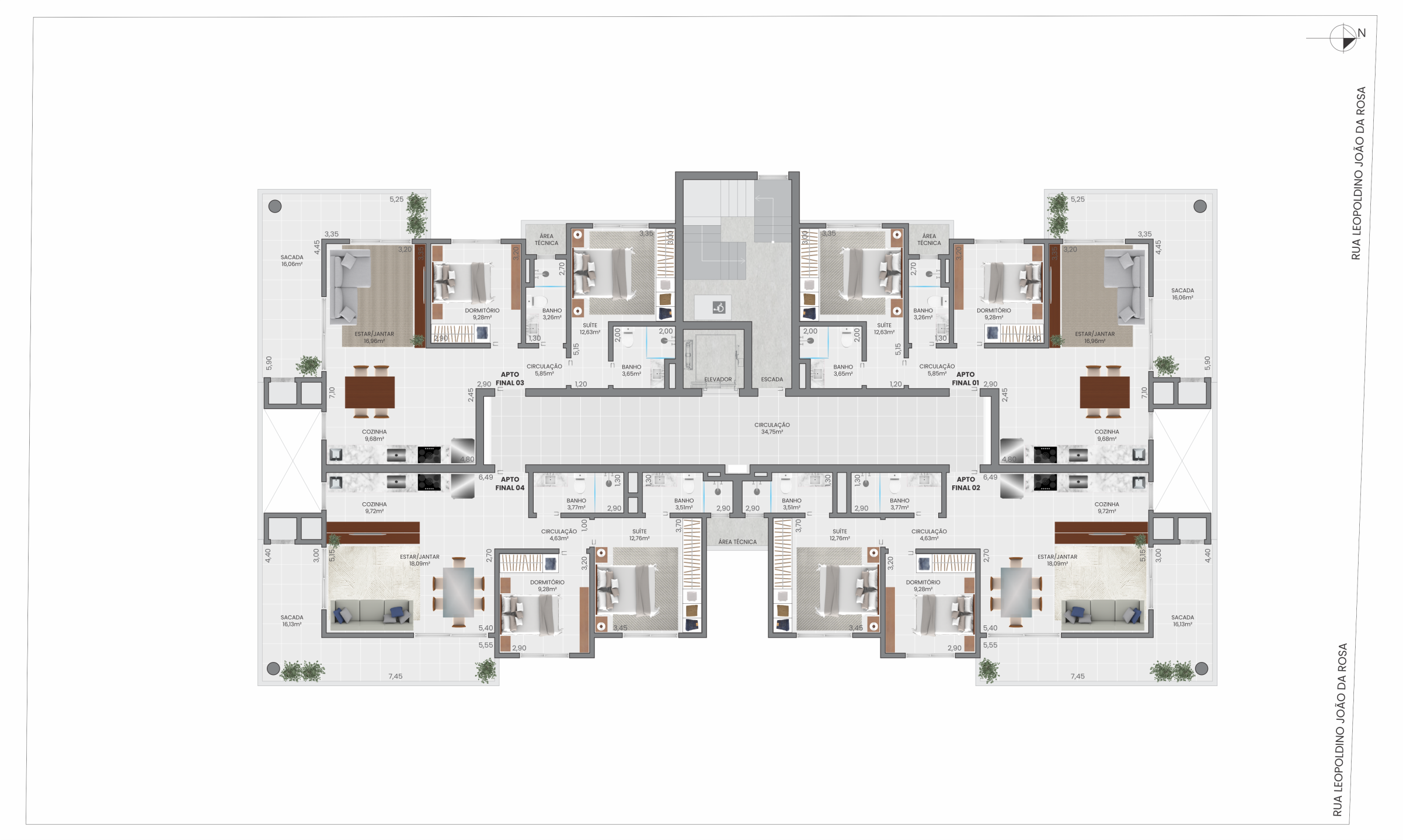 Planta baixa - Pavimento Tipo